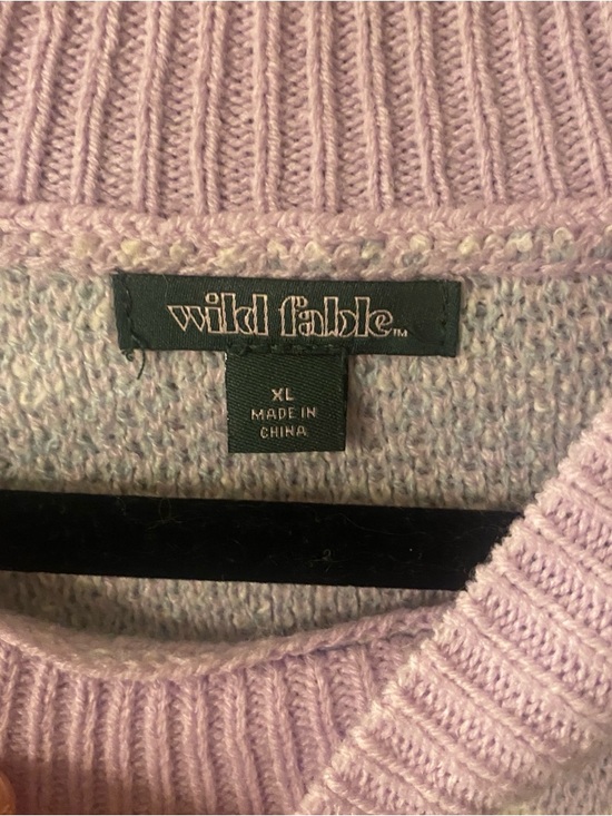 wild fable Pastel Pink & Cream Heart-Pattern Crewneck Sweater - Picture 2 of 4